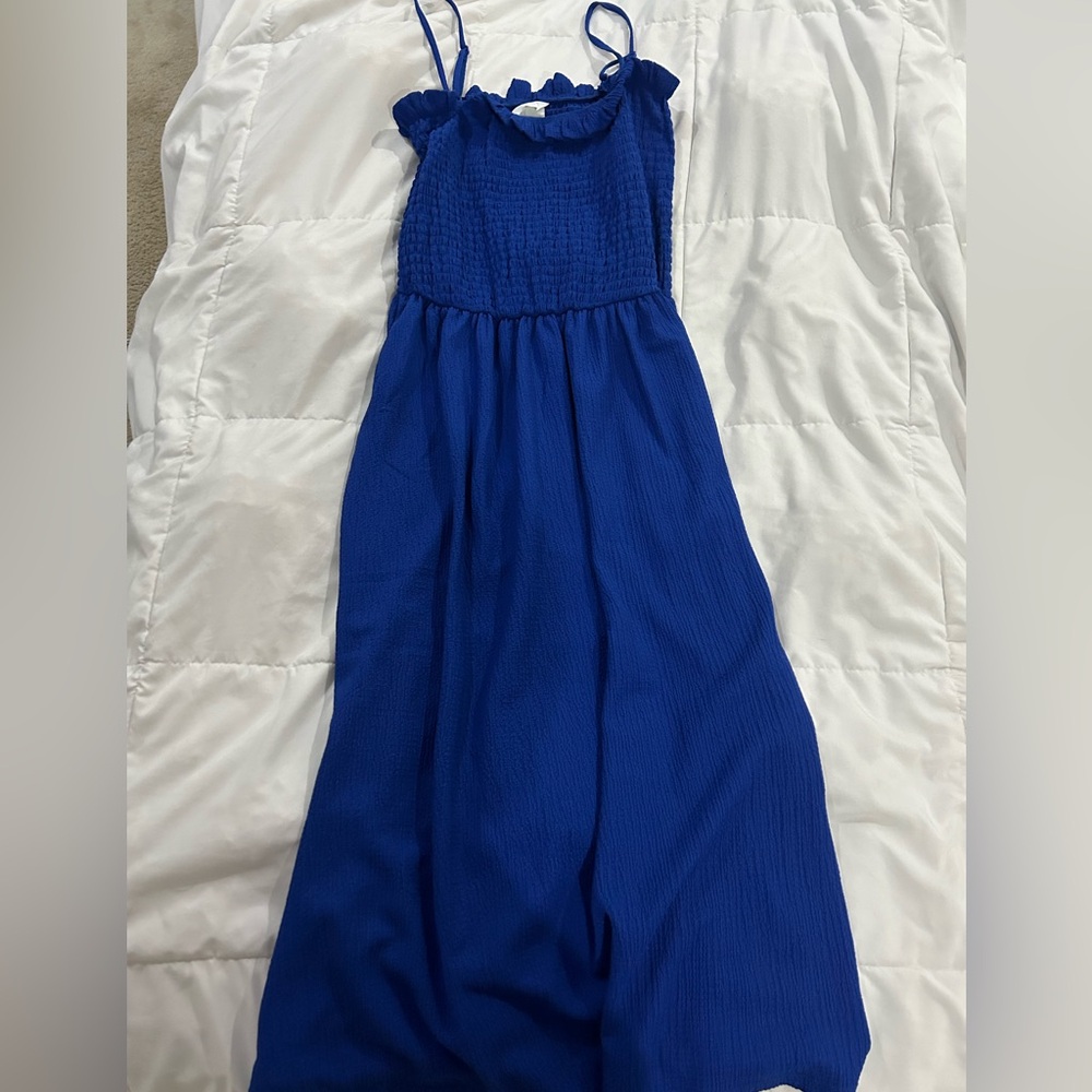 Long blue dress
